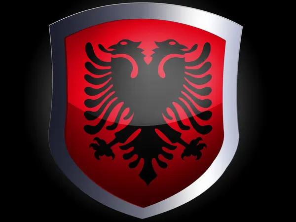 Αλβανία. Αλβανική σημαία — Φωτογραφία Αρχείου