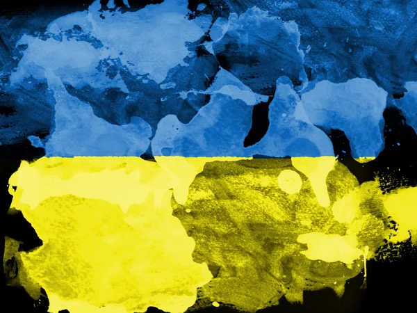 Die ukrainische Flagge — Stockfoto