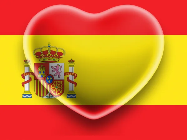 Pod banderą Hiszpanii — Zdjęcie stockowe