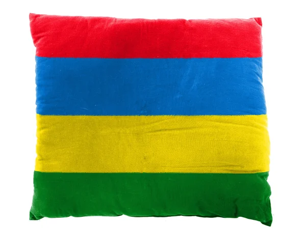 Mauritania flag painted on pillow — Stock Photo, Image