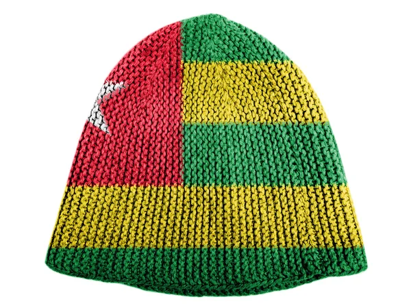 Togo flag painted on cap — Stock Photo, Image