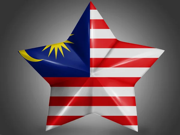 Die malaysische Flagge — Stockfoto