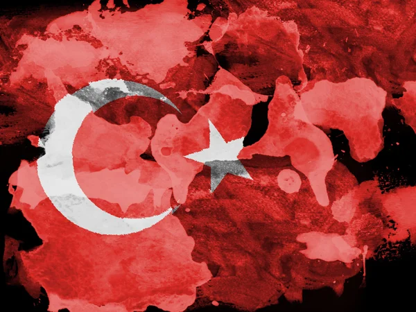 Flaga turecka — Zdjęcie stockowe