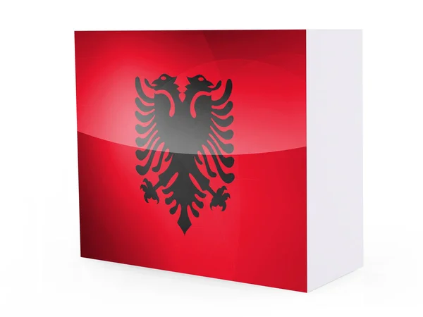 阿尔巴尼亚。阿尔巴尼亚旗 — 图库照片