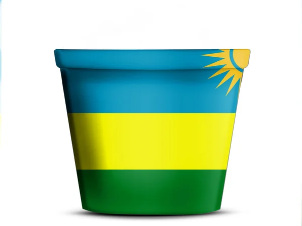 Ruanda-Flagge — Stockfoto