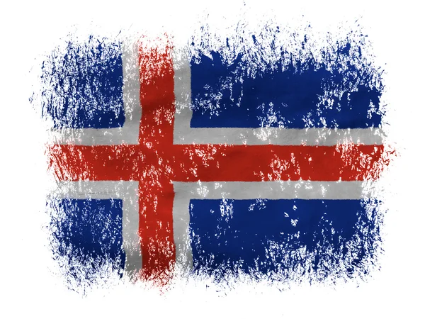 La bandera de Islandia — Foto de Stock