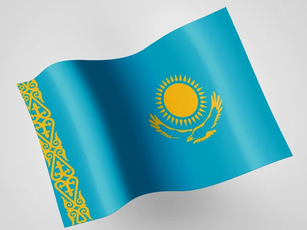 De vlag van kazakh — Stockfoto