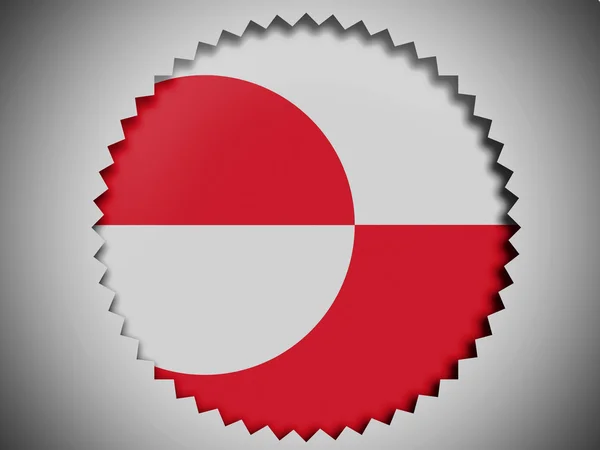 La bandera de Groenlandia — Foto de Stock