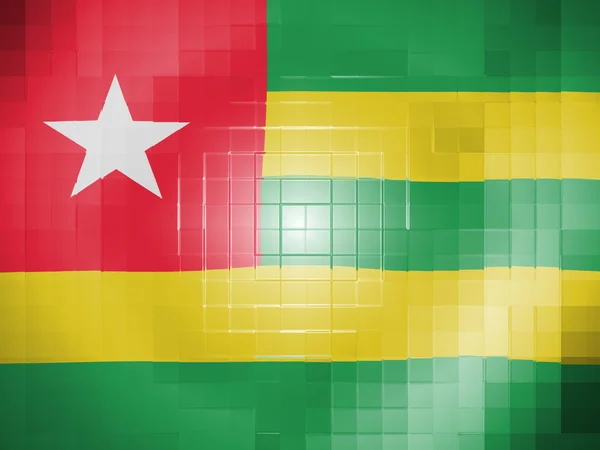 Drapeau du Togo sur une surface plastique ondulée — Photo