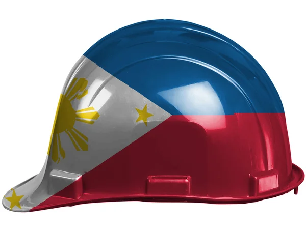 Флаг Филиппин на шлеме безопасности — стоковое фото