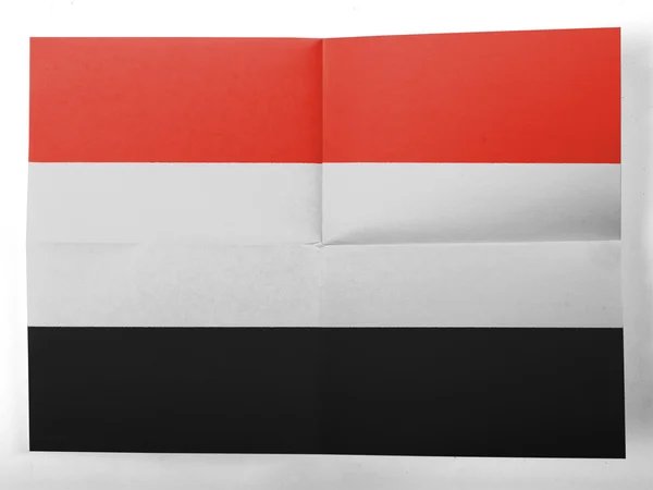 La bandera yemení — Foto de Stock