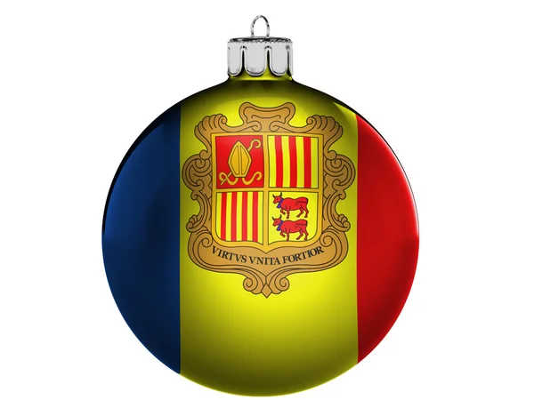 Flaga Andory na Boże Narodzenie, x-mas zabawka — Zdjęcie stockowe