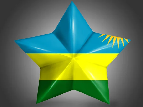 Rwanda flagga — Stockfoto