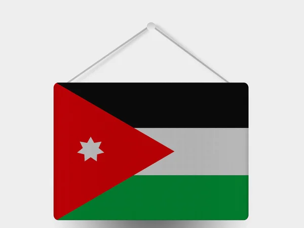 A bandeira jordaniana — Fotografia de Stock