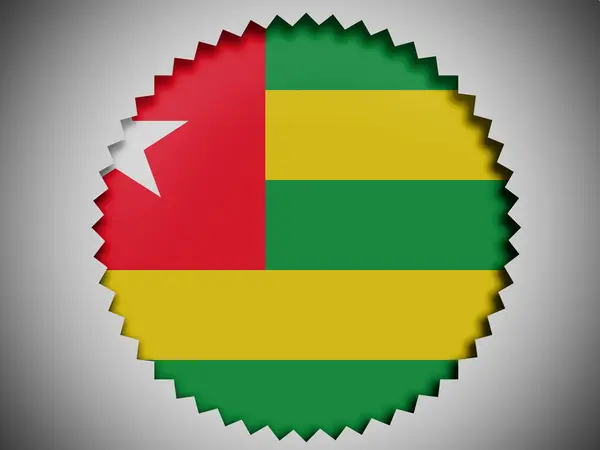 Togo flagga — Stockfoto