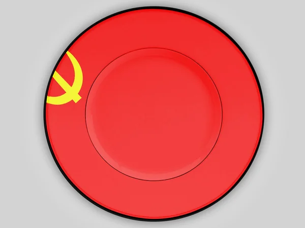 Na malované vlajky SSSR — Stock fotografie