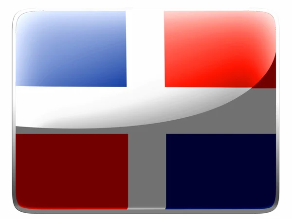 Die Flagge der Dominikanischen Republik — Stockfoto
