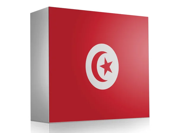 De vlag van tunis — Stockfoto