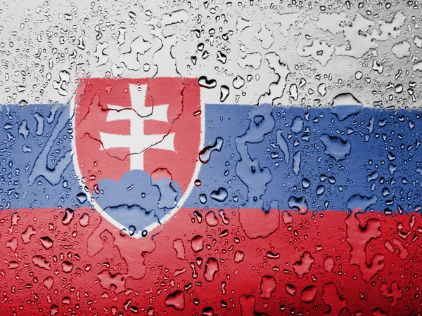 De vlag van Slowakije — Stockfoto