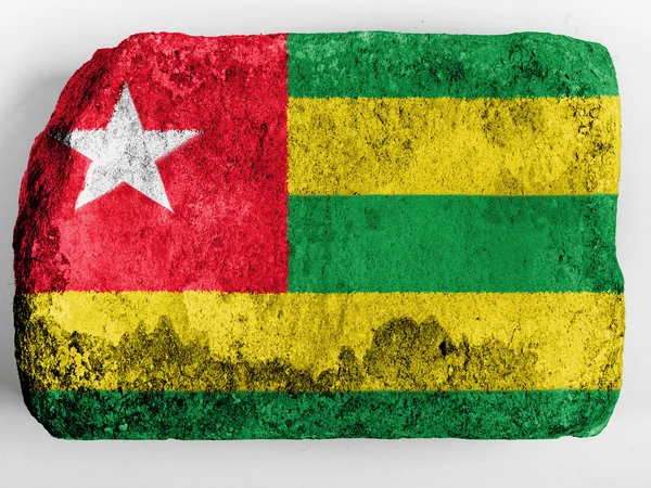 Flaga Togo malowane na cegły — Zdjęcie stockowe