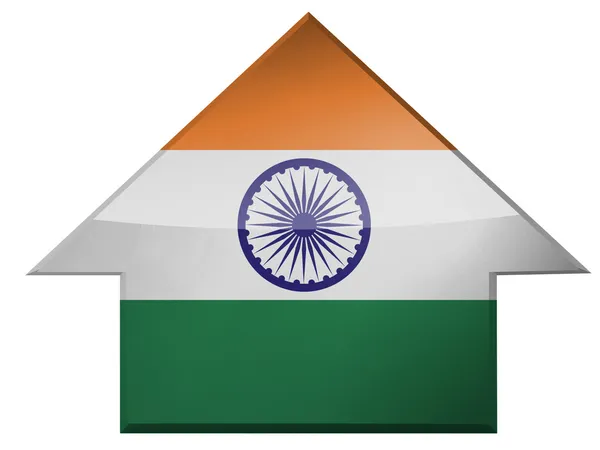 De Indiase vlag — Stockfoto