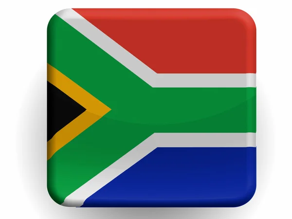 South African flag painted on glossy icon — Stock Photo, Image