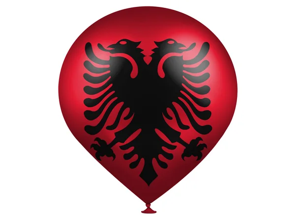 Albanie. Drapeau albanais sur un ballon — Photo