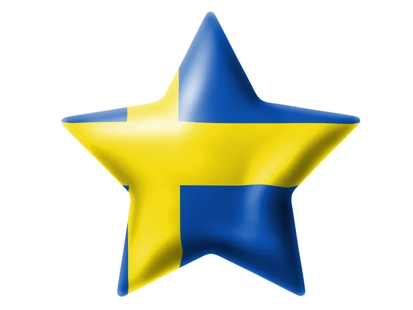 A bandeira sueca — Fotografia de Stock