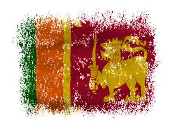 Флаг Шри-Ланки на белом фоне — стоковое фото