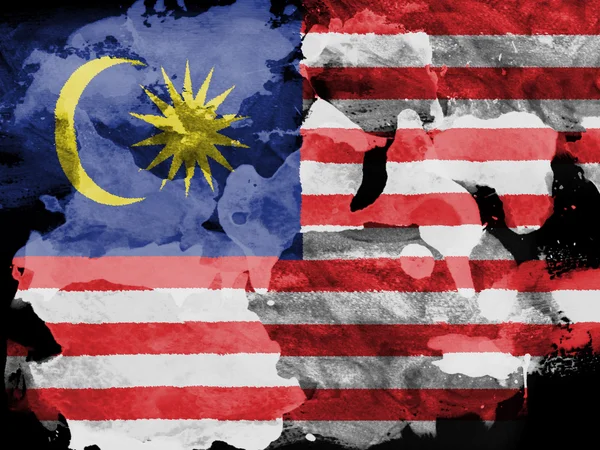 Die malaysische Flagge — Stockfoto