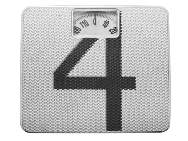 4. Cuatro números pintados en equilibrio —  Fotos de Stock