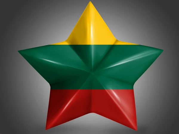 The Lithuanian flag — Stock Photo, Image