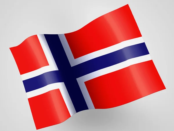 Die norwegische Flagge — Stockfoto