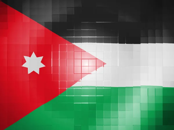 Die jordanische Flagge — Stockfoto