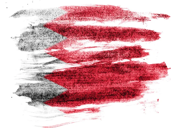 Bahrain. Bahraini flag painted on paper with colored charcoals — Stock Photo, Image