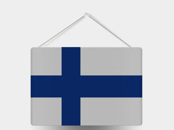 Le drapeau finlandais — Photo