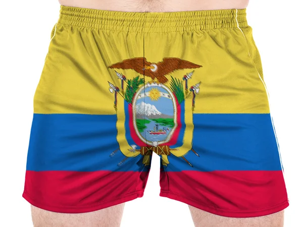 Ecuador-Fahne auf Sporthemden gemalt — Stockfoto