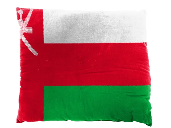 Vlajka Ománu na polštář — Stock fotografie