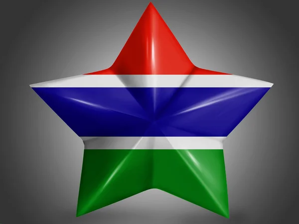 Die Gambia-Flagge — Stockfoto