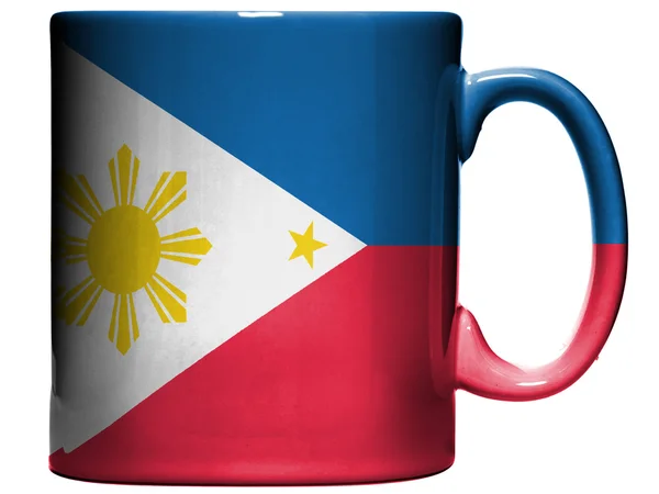 Philippine flag painted on coffee mug or cup — Stock Photo, Image