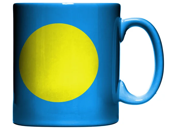 Palau flag painted on coffee mug or cup — Stock Photo, Image