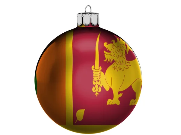 Sri Lanka flag on a Christmas, x-mas toy — Stock Photo, Image