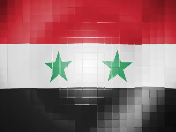 Die syrienflagge — Stockfoto