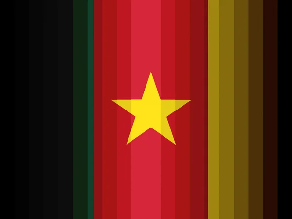 Flagę kameruński — Zdjęcie stockowe