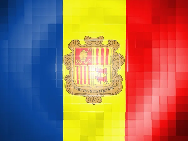 Andorra flagge auf welliger plastikoberfläche — Stockfoto