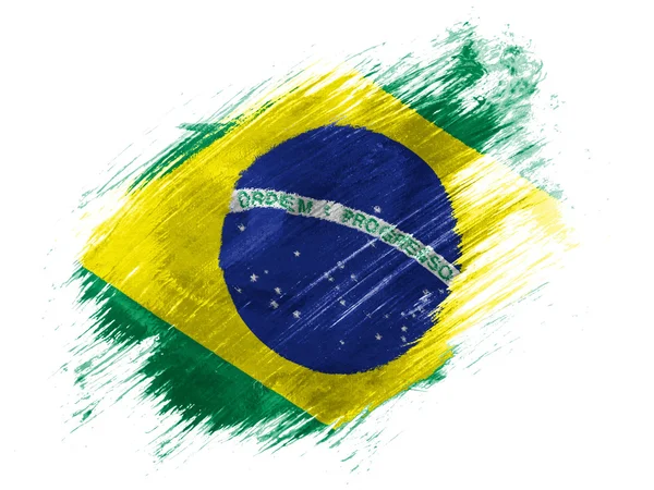 Бразильский флаг Стоковое Изображение