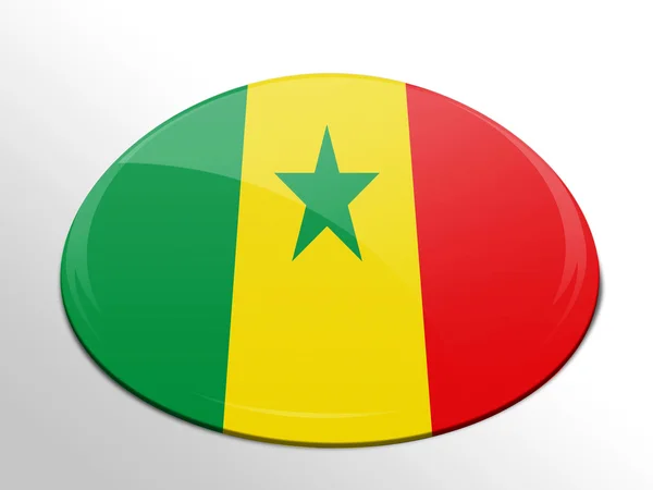 The Senegal flag — Stock Photo, Image