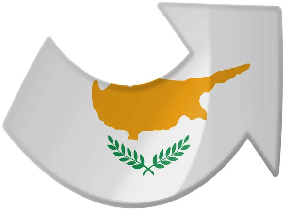 Cyprus flag painted on — Stock Photo, Image