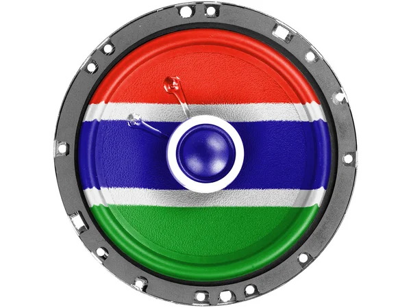 Флаг Гамбии — стоковое фото