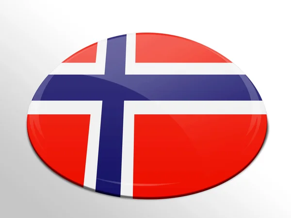 Norská vlajka — Stock fotografie